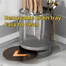 Knife Block, Knife Holder & Roll Bag - Gray - View 4