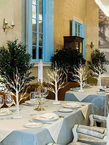 1pc LED Illuminated White Birch Tree Lamp, Battery Operated (Batteries Not Included) Warm White Artificial Tree Light, Suitable For Indoor/Outdoor Tabletop, Home, Bedroom Decor, Wedding Party, Christmas, Thanksgiving Decoration - Multicolor - View 4
