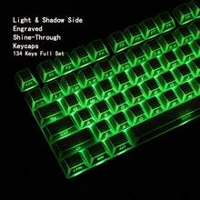 Backlit Personalized Keycaps With Transparent Side Engraving, Fit For 60-108 Keys Mechanical Keyboard - View 6