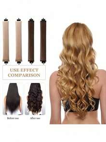 1pc/4pcs No Heat Curler, Hair Band Curler And Hot Curler, Made Of Soft High Elastic Rubber, No Heat Needed, Hair Styling Tool Accessory - Multicolor - View 12