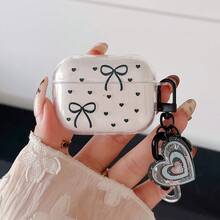 Heart & Bow Knot Protective Case Compatible With Apple Wireless Charging Case, Scratch-Resistant & Anti-Drop - Clear - View 13