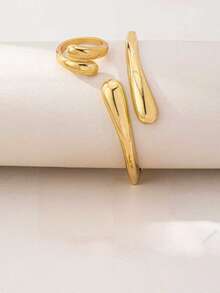 两件套水滴形开口手镯套装 - 水滴 - 查看 6