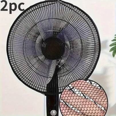 2pcs  Washable Fan Dust Cover - Safety Net With Finger Guard, Enhances Air Quality For Home & Office Fans