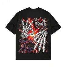 Wrestling T Shirts Men, Pentagon Jr Cero Miedo Print, Heavy Cotton T-Shirt, Penta El Zero, Crew Neck Short Sleeve,  Fan Apparel, Big And Tall, Streetwear,   For Men - màu đen - Xem 4