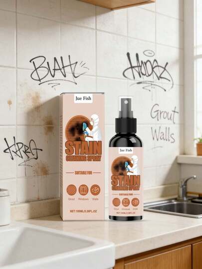 رذاذ تنظيف البقع، رذاذ تنظيف البقع المنزلية اليومية لجدران الجرافيتي وآثار الاحتكاك. مجموعة رذاذ تنظيف البقع المنزلية هذه هي مساعد مثالي لتنظيف البقع على الجدران والنوافذ والفواصل البلاطية. يمكنه التعامل بسهولة مع الأوساخ العنيدة مثل الجرافيتي والبقع القديمة وآثار الاحتكاك. لا حاجة للفرك بقوة - ببساطة رش وامسح لتجديد السطح بفعالية.