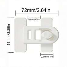 1/2/4件套安全锁，家用防盗锁，免钻孔冰箱锁，儿童安全锁，橱柜抽屉冷冻柜防盗锁，通用型，场景式 - 彩色 - 查看 10