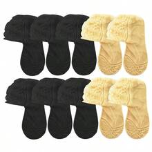 1/5/10 Đôi tất nữ mùa hè viền ren Lolita, ren hoa mỏng, rỗng, chống trượt, trong suốt, kiểu thuyền, mềm mại - Nhiều màu - Xem 9