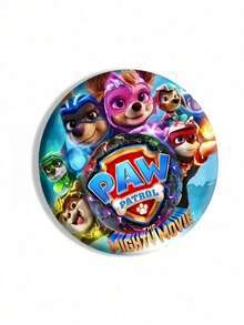 Paw Patrol 5枚/1枚汪汪队卡通圆形徽章，直径58毫米，颜色和款式随机，狗狗特工队标志贴纸，可爱狗狗造型胸针，徽章别针，卡通徽章，背包挂件，服装装饰贴纸，适用于包包、衣服、帽子，最佳生日和毕业礼物，实物可能与图片略有不同 - brooch - 查看 5