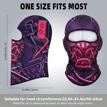 Fabulous Be Xtreme CS25-GT(81-90) 恶魔印花户外骑行面罩 - 彩色 - 查看 4