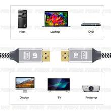 FYRVW 16K DisplayPort 线缆，DP2.1 线缆，DP1.4 240Hz 8K 4K 144Hz 165Hz DisplayPort 线缆，适用于视频、PC、笔记本电脑、电视、8K DisplayPort 线缆 - 淺灰色 - 查看 6