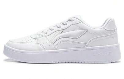 LINING Sycee Lightweight Abrasion Resistant Cushioning Low Top Skateboard Shoes Men's White White