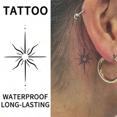 1 pieza/3 piezas/5 piezas Tatuajes temporales impermeables, duran de 1 a 2 semanas, tatuajes temporales de patrones pequeños, tatuajes semipermanentes de color, tatuajes falsos realistas y no reflectantes para hombres y mujeres, empaque exquisito, diseño único, tatuaje realista, tecnología de tatuaje avanzada, impermeable, libre de crueldad, no reflectante, aplicable a dedos, cuello, Body, pegatinas de tatuaje impermeables