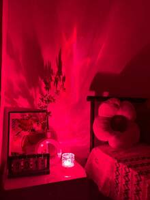1 pieza Luz de ambiente LED con efecto de onda de agua, control táctil/remoto, luz proyector LED alimentada por USB, 16 opciones de color, proyector de paisaje nocturno LED adecuado para luz de ambiente de la habitación, proyector de onda de agua, cine en casa, techo, decoración navideña, regalo de San Valentín - Multicolor - Ver 3
