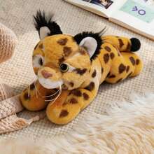 26厘米/10.23英寸卧姿猫毛绒玩具，柔软蓬松，金丝虎斑/暹罗/三花猫款式，逼真猫咪毛绒玩具，生日和节日礼物，男孩女孩收藏玩具，万圣节和圣诞节礼物，儿童节礼物 - 彩色 - 查看 20