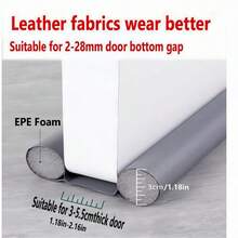 1pc 96cm/37.79in Bendable Non Stick Door Bottom Sealing Strip, Adjustable And Washable Door Bottom Seal,Windproof Bottom Sealing Strip, Soundproof Door Bottom Cleaning, Providing Effective Sound Insulation And Windproof Collision Protection - Multicolor - View 5