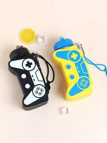 Game Controller Collapsible Silicone Kids Water Bottle 600ml, Platinum Silicone, Foldable & Drop Resistant, Carabiner Clip, Leakproof | Eid Gift, Ramadan Special, Backto School, Easter Basket, Christmas Stocking Stuffer For Boys Girls Gamers - Multicolor - View 3