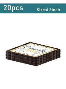 10 piezas Decoraciones de Graduación 2026 Suministros de Fiesta de Graduación Negro y Dorado con Platos, Servilletas y Vasos Desechables para 10 Invitados - Decoraciones de Fiesta de Graduación - multicolor - Ver 14