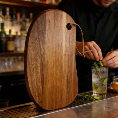 1pc Cutting Board, Rosewood, Kitchen Chopping Board, Vegetable Slicer, Kitchen Accessory, Bread Making, Camping Gear, Cooking Tool, Suitable For Easter, Mother's Day, Wedding