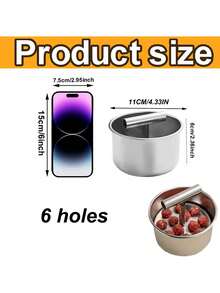 12-Cavity Stainless Steel Manual Meatball Maker With Ergonomic Press Plate, Easy To Make Uniform Meatballs For Soup, Pasta And Appetizers | Dishwasher - Multicolor - View 13