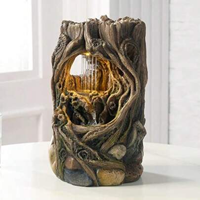 Tabletop Fountains Beautiful Stump  Fountain Xation Raindrop Fountains Meditation Desk Fountain Artistic Fall Fountains Home/Office Decor 22013