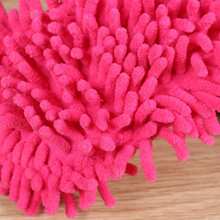 Zapatillas de piso para limpieza de chenilla con doble capa gruesa, desmontables y lavables con rayas - Zapatillas para limpiar suelos - Ver 4