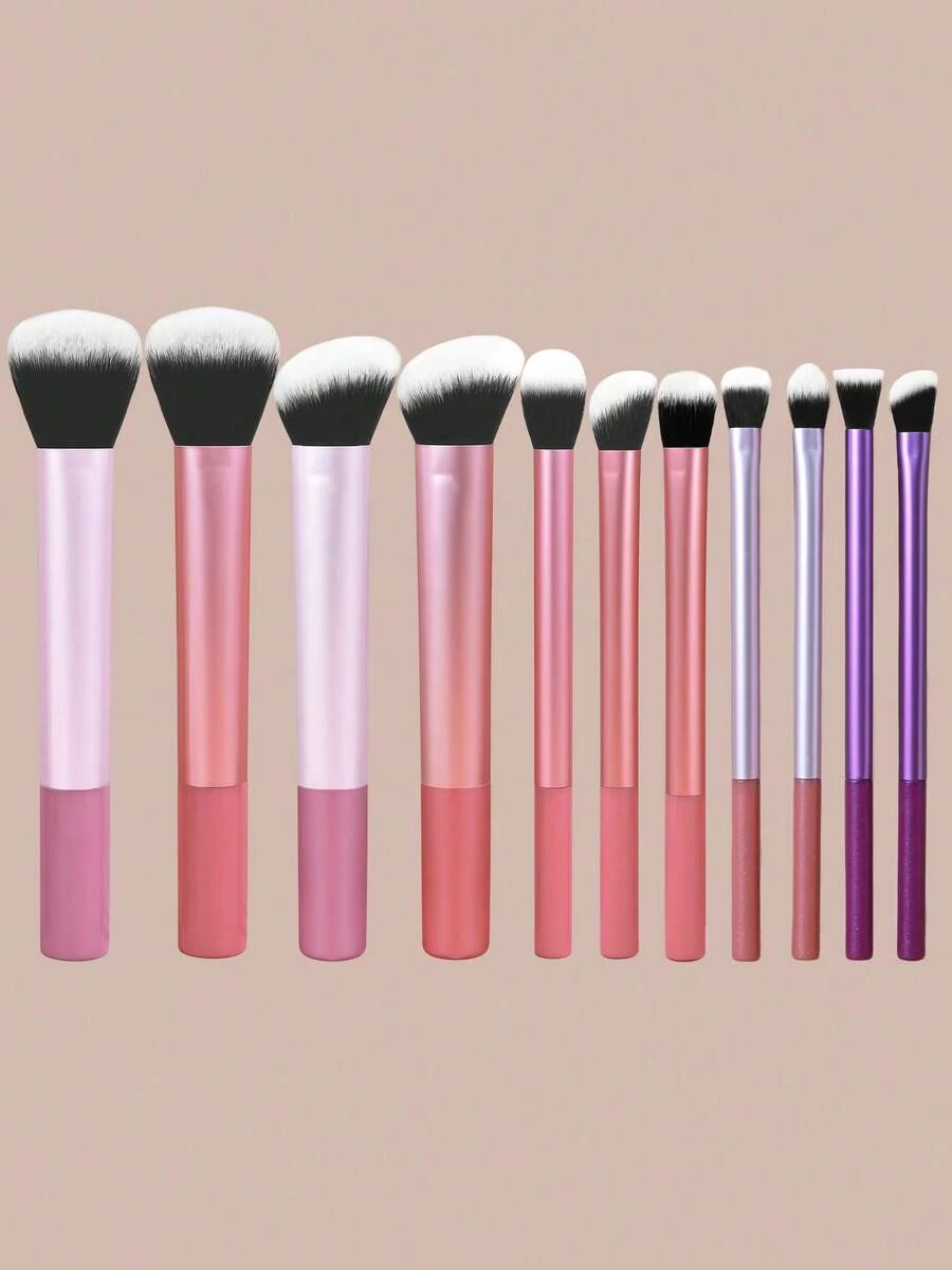 YZIMENG 11pcs Professional Makeup Brush Set, Including Foundation Brush, Contour Brush, Eyeshadow Brush, Concealer Brush, Detail Brush, Highlighter Brush, Etc. Super Soft And Portable, Makeup Brush Set, Makeup Gift Set, Promotional Gift, Professional Makeup Brushes, Can Create Perfect Makeup, Makeup Brush Set, Suitable As Valentine's Day And Mother's Day Gift, Also Can Be Used As Giveaway, Professional Makeup Brushes, Complete Makeup Set - Multicolor - View 1