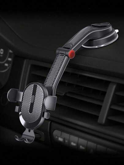 1pc Suction Cup Car Phone Holder, Suction Cup Car Phone Mount, Mobile Smartphone Tablet Holder For Dashboard Windshield, Easy Installation With Adjustable Arm, One-Key Release