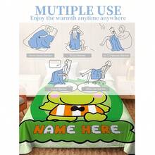 SANRIO Customizable Cartoon Pattern Blanket, 280g Super Soft Custom Heat Transfer Blanket, Ideal Gift For Friends And Girlfriends - Multicolor - View 6