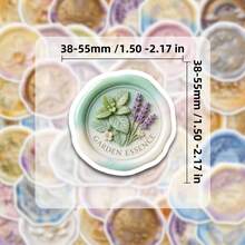 50 PCS Vintage Wax Seal Stickers, Aesthetic Floral & Carousel Decorative Decals For Journaling, Scrapbooking, Gift Wrapping, Stationery Crafts, Perfect For Bullet Journals, Planners, Envelopes, Laptops, Water Bottles, And DIY Art Projects, Ideal For Adults, Creators, And Stationery Lovers - Multicolor - View 6