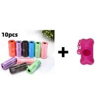 150pcs/10rolls + 1pc Dog Poop Bag Dispenser, Printed Pet Waste Bags - Multicolor - View 12