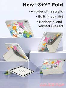 这款旅行图案平板电脑保护套兼容 iPad Air 11 英寸 M3 2025 / M2 2024、Air 第五代 2022、(A16) 11 英寸第十一代 2025,也兼容三星 Galaxy Tab 和 Kindle Paperwhite 第十二代 2024。透明背壳,时尚图案保护套,具备自动睡眠/唤醒功能和气囊保护,适合作为礼物或办公使用。 - 彩色 - 查看 5