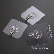 10个装强力粘性厨房挂钩，吸盘式墙钩，浴室毛巾挂钩，无需钻孔，多功能悬挂式收纳架 - 查看 2