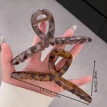 1/2pcs Vintage Leopard Print Hair Clips - Large Cross-Shaped Sturdy Hair Clips, Elegant Retro Hair Accessories For Women Summer Beach Claw Clips Vacay Hair Claws,Holiday,Travel - Multicolor - View 6