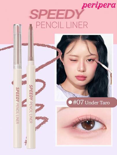 Peripera K-Beauty 速效眼线笔，胶状/凝胶状眼线笔，2mm 细笔尖，眼线笔，显色度高，色彩浓郁，质地顺滑，持久不脱妆，哑光妆效，防水防汗，日常妆容，韩式妆容