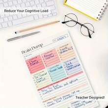 1 A5 Size 50-Page Brain Dump & To-Do List Notebook, Suitable For Self-Planners, Project Managers And Personal Organizers, Daily Task Manager, Minimalist Design, High-Quality Paper, Premium Notebook, Planning Tool, Brain Dump Journal - A - View 2