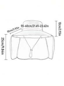 1/2/5pcs Men's Summer Detachable Shawl Outdoor Quick-Dry Waterproof Bucket Hat, Sun Protection Hat For Fishing, Hiking, Hunting, Breathable,Beach,Holiday - A - View 3