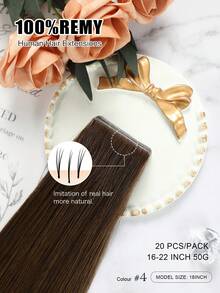 YILITE肤色无缝PU胶带式接发，4x0.8厘米，10片/20片，隐形胶带式接发 - S4 - 查看 2