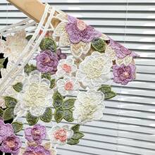 1pc Colorful Floral Detachable Collar, Tie-Up Neck Scarf, Countryside Style For Spring/Summer - Multicolor - View 5