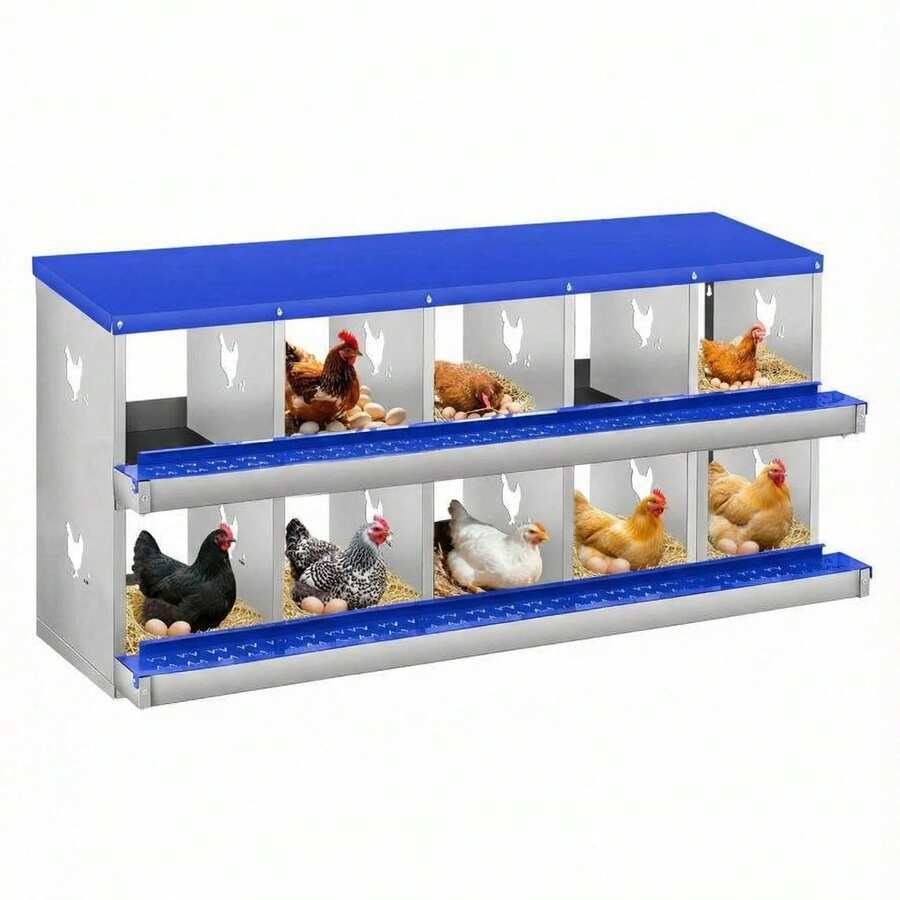 Egg Handling Supplies - Blue 10-compartment - View 1