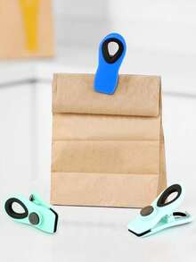 3pcs Plastic Bag Clips: Multi-Functional Food Storage Clips, Airtight Sealing Clips For Various Plastic Bags And Snack Bags, Perfect For Kitchen Organization And Storage - Multicolor - View 3