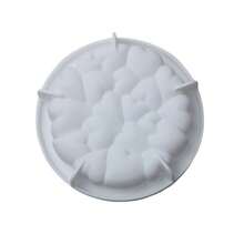 1个单孔向日葵造型慕斯蛋糕硅胶模具，圆形拼接心形花朵造型DIY烘焙工具 - 查看 7