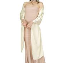 1pc Satin Solid Color Long Shawl, Gold Or Ivory White 65*220cm Lightweight Shawl, Bridal Bridesmaid Wedding Formal Dress Scarf, Soft Fabric Shawl For Weddings, Parties, Birthdays, Photoshoots, Gatherings,Beach,Holiday - Multicolor - View 13