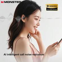 Monster Open Earbuds AC336, Bluetooth 6.0 Wireless Headphones, Ear-Hook Design, Support Stereo Sound And ENC Intelligent Call Noise Reduction, 13mm Dynamic Driver Unit, Ultra-Long Battery Life, Type-C Charging Port, Touch Control Operation, IPX5 Waterproof Rating, Ergonomic Design, Ideal For Sports And Fitness - View 7