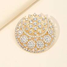 1件畅销全镶钻防滑日月胸针，奢华小众新款胸针花朵 - 彩色 - 查看 6