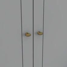 Double Wardrobe With 6 Doors And 4 Drawers, American Style, Henn - Grey - View 3
