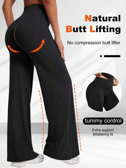 1pc Women's High Waist Wide Leg Pants - Elegant Black Drawstring Straight Leg Pants, Elastic Wide Leg Pants With Drawstring Design, Versatile For Daily Office Casual Wear, Commuting Style Solid Color Minimalist Draping High Waist Wide Leg Pants, Vintage Loose Casual Pants For All Seasons, Fashionable Versatile Trousers Suitable For Office, Business Casual, Formal Occasions And Outdoor Daily Wear