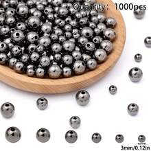 100-1000颗亚克力光滑圆珠,CCB散珠,DIY首饰制作材料,适用于项链、手链、耳环、手工串珠 - diy - 查看 32