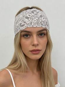 Băng đô ren hoa rỗng 4/2/1 chiếc, phụ kiện tóc ren thanh lịch và gợi cảm dành cho nữ, phù hợp cho sử dụng hàng ngày, dự tiệc hoặc phối nhiều lớp. - Nhiều màu - Xem 11