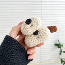 Handmade Knitted Puppy Earphone Case Compatible With Apple Air Pro/Pro2, Cute Cartoon Anti-Drop Protective Cover, Woven Puppy 3 Portable Case Also Fits 1/2/3/Pro/Pro2 - Multicolor - View 4