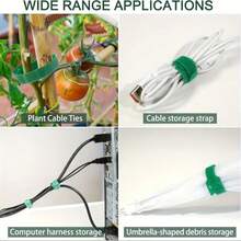 1/10/50/100/300pcs Reusable Adjustable Non-Slip Nylon Plant Ties, Green - Ideal For Climbing Plants, Support And Garden Maintenance | And Easy-To-Use Gardening Tool - A - View 3